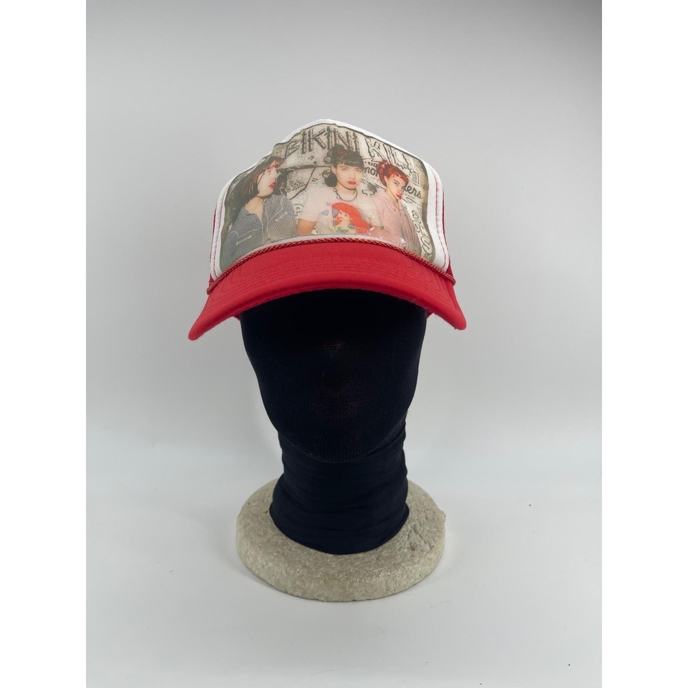 Vintage Bikini Kill Trucker Hat Red White Otto Collection Snapback Band Cap